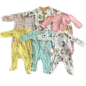Carter’s bundle 0-3 mo baby girl footie pajamas sleepers